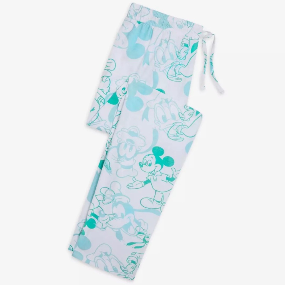 Disney Mickey Mouse and Friends Sleep Pants for Men XL NWT White/Blue/Green